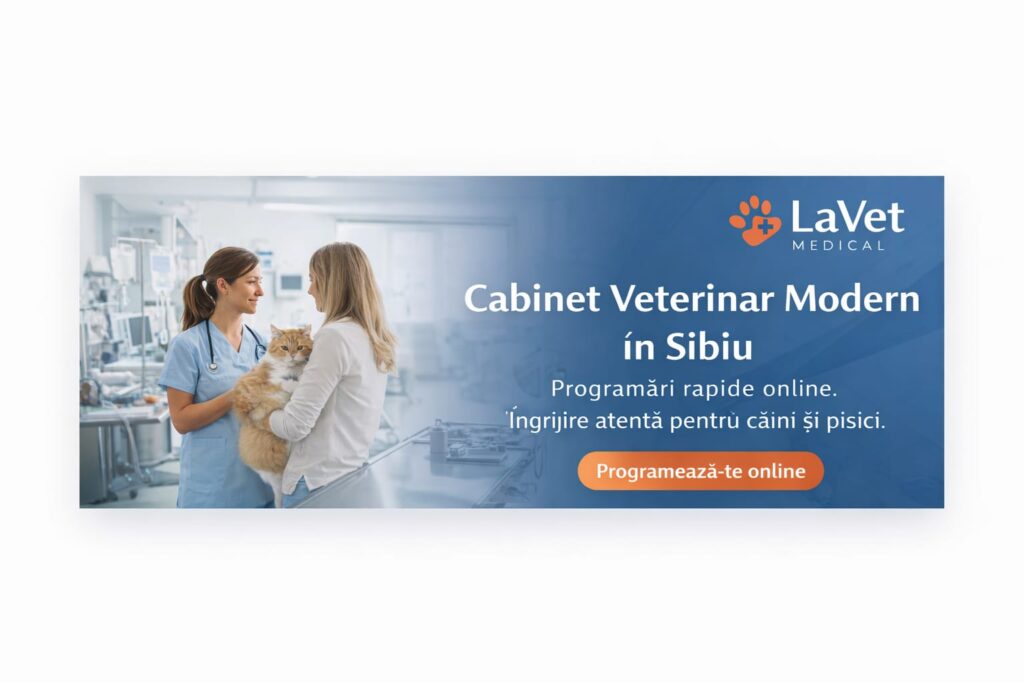 Servicii veterinare complete la LaVet Medical Sibiu - consultații, vaccinare, microcipare, analize, chirurgie și grooming